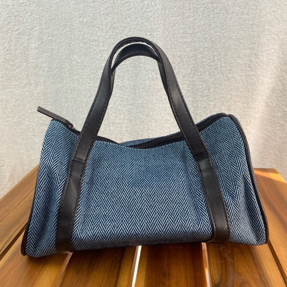 Estee Lauder Blue/Black Cosmetic Bag